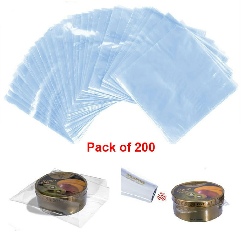 Plastic Shrink Wrap Bags for Soaps Shoes Gift Baskets – Clear Heat