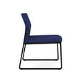 thumbnail image 4 of Gansett Reception Waiting Room Armless Guest Chair / Black Steel / Blue, 4 of 5
