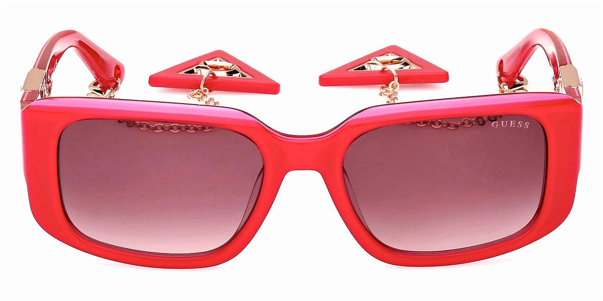 NWT Guess GU7891-72T Pink Rectangle 53mm Sunglasses Guess Pink Gold Sunglasses Women - GU7891 Luxury Italy  main image 2