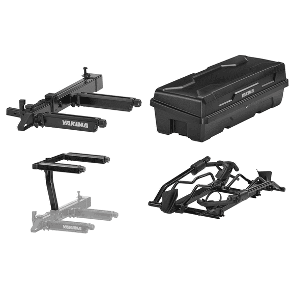 Yakima EXO SwingBase Bike Rack, GearLocker Box, TopShelf Rack, & EXO DoubleUp