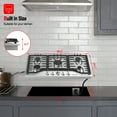 thumbnail image 2 of Gasland Chef 36 in. NG/LPG Convertible Gas Cooktop in Stainless Steel with 5 Burners, 2 of 8