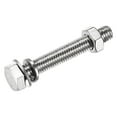 thumbnail image 4 of Uxcell M8 x 50mm 304 Stainless Steel Hex Head Screws Bolts, Nuts, Flat & Lock Washers Kits 6 Sets, 4 of 4