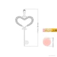 thumbnail image 3 of ANGARA Natural Diamond Heart Key Pendant in 925 Sterling Silver for Women (Size-1.2mm| Color-I-J| Clarity-I1-I2) | April Birthstone, Anniversary, Jewelry Gift for Women | Natural Diamond Necklace, 3 of 7