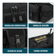 thumbnail image 3 of Cangurera Tactica  Bloosom Militar Impermeable Riñonera Deportiva Negro, 3 of 4