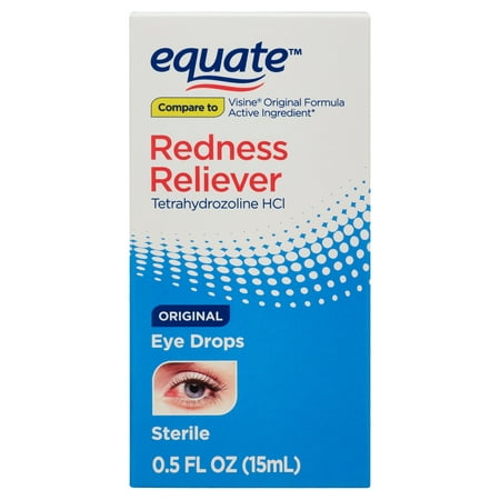 Equate Tetrahydrozoline HCl Original Redness Reliever Eye Drops, 0.5 fl oz
