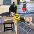 thumbnail image 3 of HOXWELL Modular Threshold Ramps for Doorways, 2'' Rise Wheelchair Ramps for Home Steps, 3000 Lbs Load Capacity Detachable Solid Plastic Entry Door Ramps for Wheelchairs and Cars,, 3 of 7