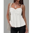 thumbnail image 5 of Wrongduck Womens V Neck Spaghetti Strap Tank Top Flowy Sleeveless Y2K Summer Going Out Cami Shirt 2026, 5 of 15