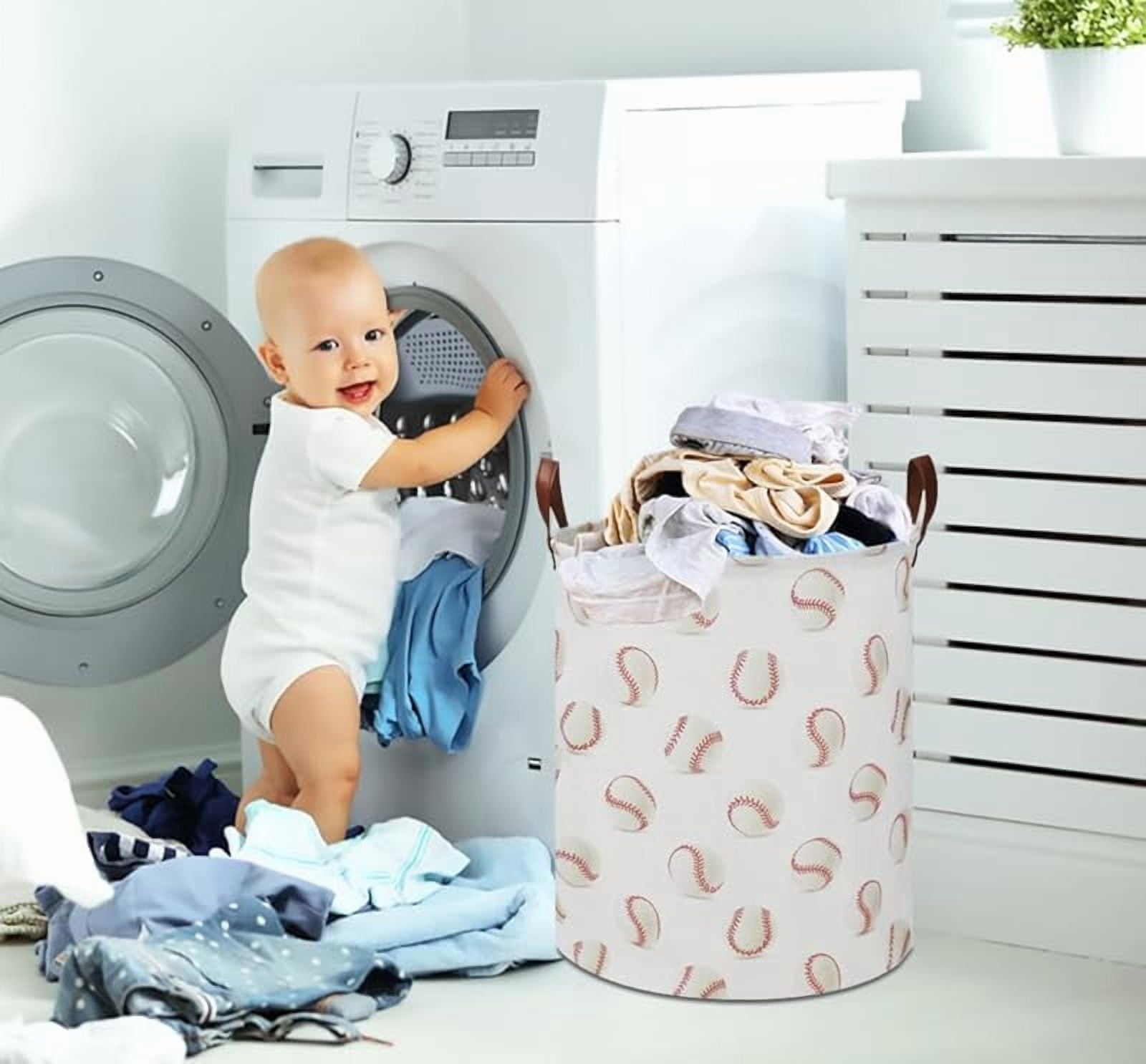 Kids Laundry Basket,Waterproof Baby Boys Nursery Hamper,Collapsible Fabric Storage Container,Toys Bin,Room Decor,Gift Basket