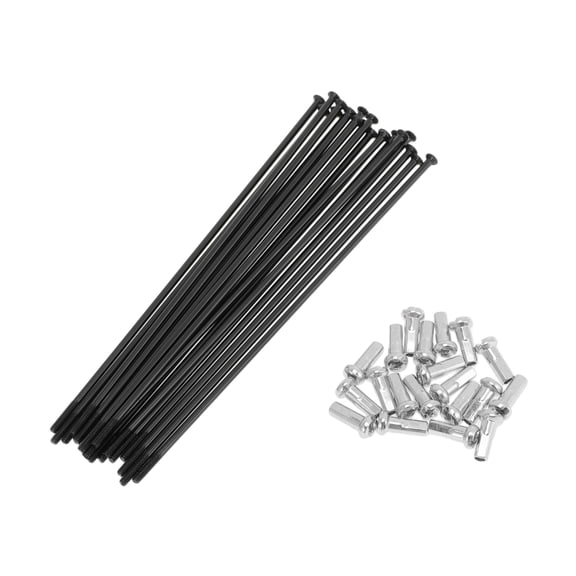 20 Set 14G Straight Pull Bicycle Spokes 116mm Straight Pull Bike Wheel Spokes Carbon Steel Black