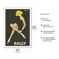 thumbnail image 2 of Bally Shoes - Woman in Pink Slip-On's - Vintage Advertising Poster by Bernard Villemot c.1982 - Fine Art Matte Paper Print (Unframed) 30x44in, 2 of 4