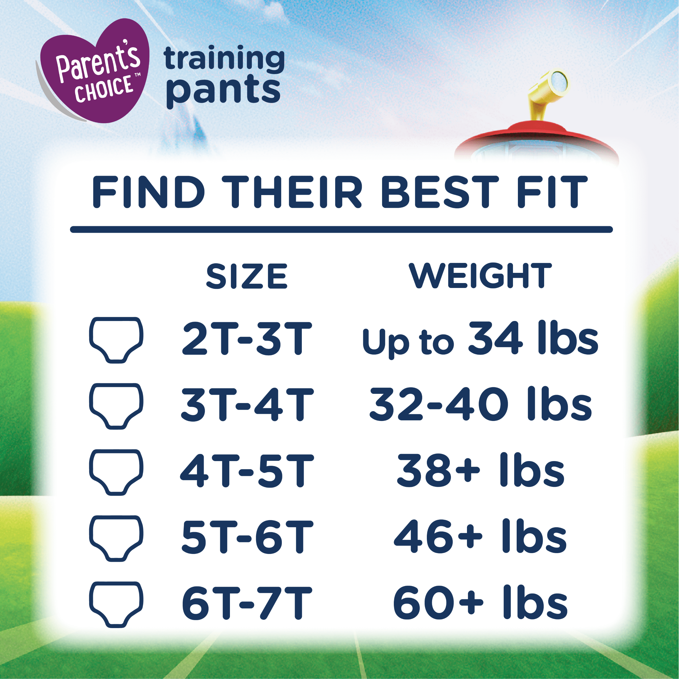 Parent's Choice Paw Patrol Training Pants for Boys, 6T/7T, 46 Count (Select for More Options)