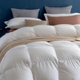 thumbnail image 2 of Royoliving Premium Feathers Down Duvet Insert Comforter Queen Size All Season Medium Warmth White 100% Cotton Cover with Corner Tabs (90x90, 50 oz), 2 of 7