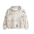 thumbnail image 1 of Sudadera con capucha de camuflaje para mujer, nueva sudadera deportiva de gran tamaño con estampado de hojas de arce y forro polar de tela sanitaria de Amazon Otoño, 1 of 2