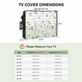 thumbnail image 3 of Outdoor TV Cover 60 to 65 Inches, Farmhouse Floral Wildflowers Herb Plant Grey Plaid Waterproof and Weatherproof TV Cover with Remote Control Pocket, Flat Screen TV Cover Protector for Outside TV, 3 of 6