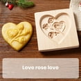 thumbnail image 4 of Hariumiu Wooden Cookie Mold Wooden 3d Cookie Mold Flower Snowflake Santa Food Grade Non-stick Dishwasher Safe Baking Tools Kitchen Supplies Non-stick Biscuit, 4 of 8