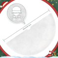 thumbnail image 3 of Christmas Tree Skirt , Decoraciones de Árbol de Navidad de Arpillera de Pelo, Decoración Navideña de Granja Xmas Festiva para el Hogar y Fiestas, Interior Exterior, 36in Blanco, 3 of 7