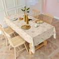 thumbnail image 5 of Beige Sun Moon Planet Star Pattern Rectangle Tablecloth 60"x102",Waterproof Polyester Rectangle Table Cloth, Wipeable Spillproof Polyester Tablecloth for Dining, Camping, Indoor and Outdoor, 5 of 6