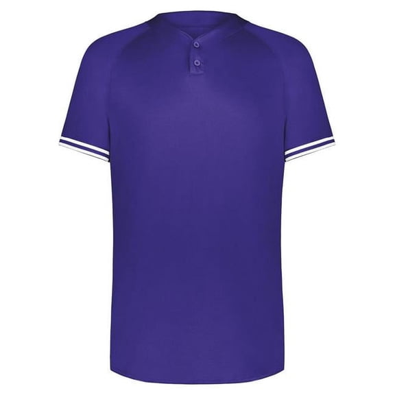 Augusta Sportswear B26134676 Youth Cutter Henley Jersey, Orange & Royal - Extra Large