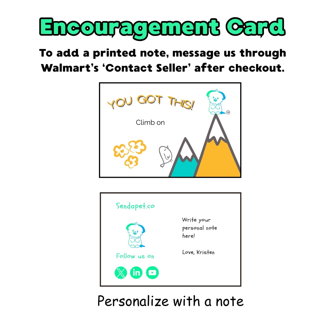 Send A Pet Weighted Warmable Cow Plush with Encouragement Message Card – Personalized Gift, Gift‑Ready