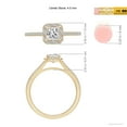 thumbnail image 5 of ANGARA Natural 0.52 Ct. Diamond Halo Engagement Ring in 14K Yellow Gold for Women (Ring Size: 3.5), 5 of 10