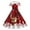 Red, variant on Women'S Holiday Casual Printed Short Sleeved Dress Women'S Casual Dress