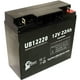 Pack 2x - Remplacement Dual-lite ML-12E-12V Battery - Acide de Plomb Scellé Universel UB12220 Battery (12V, 22Ah, 22000mAh, Terminal T4, AGM, SLA) – image 2 sur 4