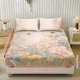 thumbnail image 2 of ZIATUBLES Twin XL Bed Sheets Set, 3-Piece Lightweight Comfy Bedding Set with Floral Butterfly Print, Soft Breathable Fitted Sheet with Elasticized 9.8" Pocket and 2 Pillowcases, 2 of 5
