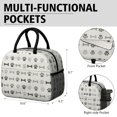 thumbnail image 6 of Dog Paw Print and Bone Cream Pattern Insulated Leakproof Lunch Box for Work, Lunch Bag for Women Men, Loncheras Para Mujer for Beach Travel Picnic Camping, 6 of 6