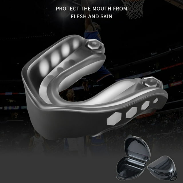 Agiferg Boxing Sanda Rugby Sports Braces With Box Heated Plastic Forming Human Sanda Training Mouthguard