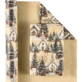 thumbnail image 3 of Christmas Wrapping Paper Roll Vintage Christmas Santa Reindeer Snowman House Gift Wrap for Birthday, Kids, Family, Friends, Xmas Gifts, 58x23in, 1 Roll, 3 of 7