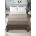 thumbnail image 4 of Brown Beige Ombre Flat Sheets Only Twin XL Size, Soft Breathable Bed Top Sheets for Mattress, Farmhouse Vintage Wooden Striped Luxury Bedding Flat Sheets for Home Hotel Bedroom Bed Protection, 4 of 9