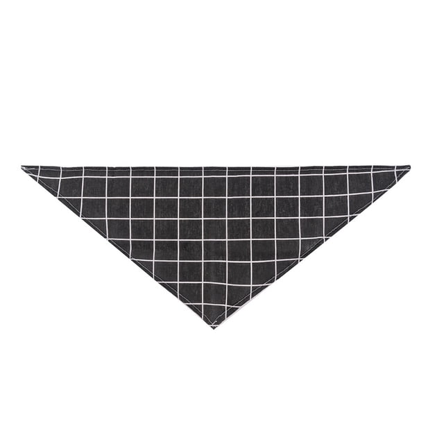 Greeniant Bufanda de baba para 4 estaciones, plegable, de algodón suave, elegante, reutilizable, ajustable, toalla Triangular para mascotas, para cuello Ropa para mascotas Tela escocesa negra Greeniant PT003844-02