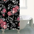 thumbnail image 5 of Butterfly & Flower Shower Curtain - Rustic Farmhouse Style with Peony and Rose Blooms, Water-Resistant Polyester, 36x72 Inches, 5 of 5