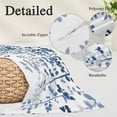 thumbnail image 3 of Blue Leaves Pillow Protectors with Zipper Standard Size, Summer Botanical Soft Brushed Microfiber Breathable Throw Pillow Covers, Pillowcase for Couch Sofa Bedroom Living Room 20"x26", 3 of 9