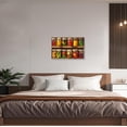 thumbnail image 4 of ZHONGYUTONG Colorful Kitchen Canvas Wall Art Farmhouse Spices Food Pictures Prints Vegetables Mason Jar Painting for Dining Room Decor Framed (12.00" x 18.00"), 4 of 5