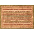 thumbnail image 1 of Ahgly Company Indoor Rectangle Abstract Orange Modern Area Rugs, 2' x 5', 1 of 4