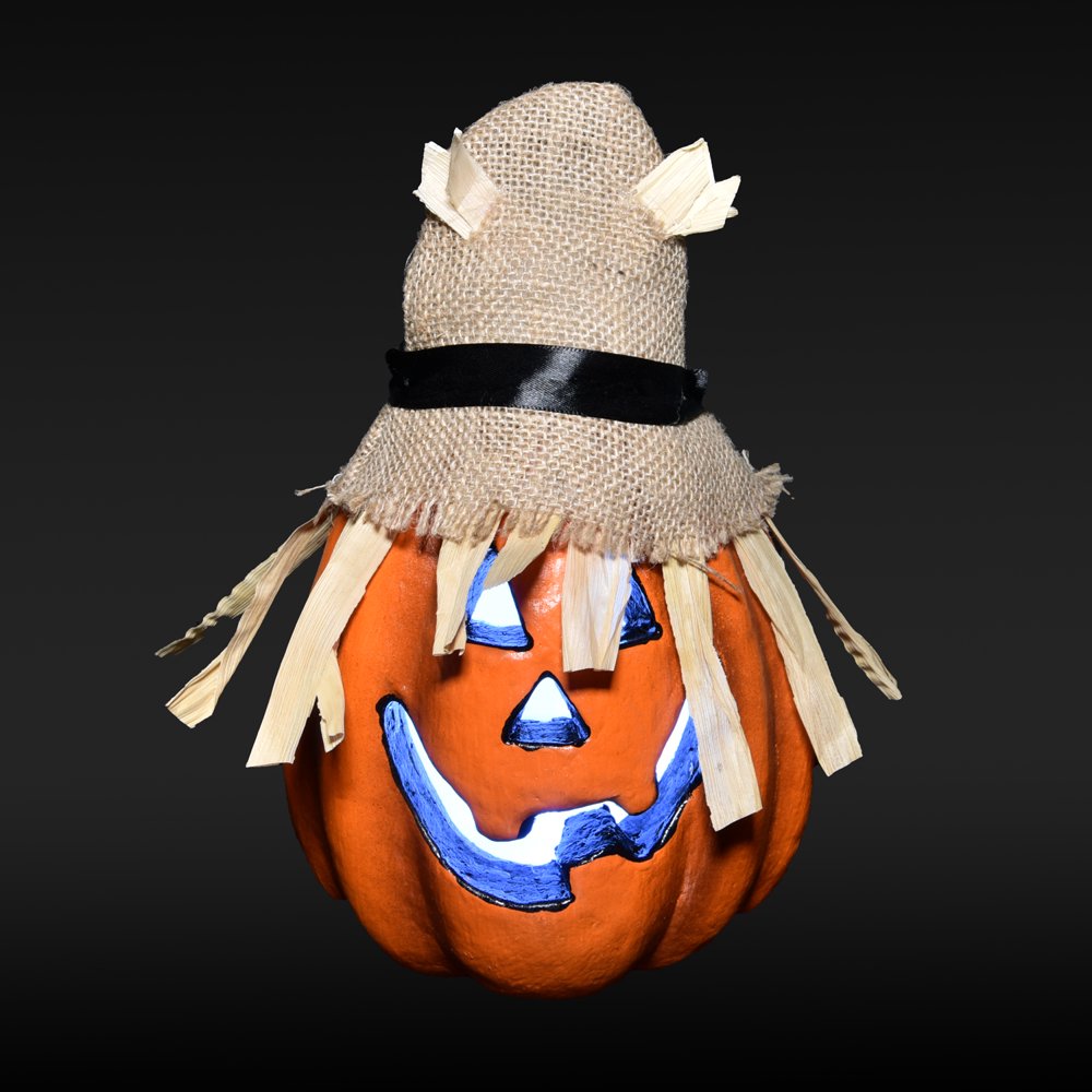 LED Light Up Jack O Lantern Prelit Halloween Pumpkin Lantern Indoor