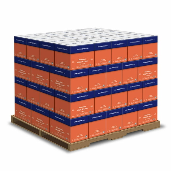 Hammermill Premium Inkjet and Laser Copy Paper, 24 lb., 8.5" x 11", 1 Pallet (160,000 Sheets), White