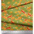 thumbnail image 2 of Soimoi Poly Georgette Fabric Heart,Hen & Chick Cartoon Print Sewing Fabric Yard 42 Inch Wide, 2 of 3