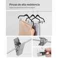 thumbnail image 2 of SONGMICS Perchas para Pantalones, 30 Perchas de Terciopelo, 42.5 cm de Largo, con Clips Ajustables, Antideslizantes, Negro MCRF12B30, 2 of 7