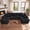 Black, variant on SOULART 133.84" Boneless Sectional Couch,U Shaped Modular Sectional Sofa, Cloud Couches for Living Room, No Assembly Required, Green
