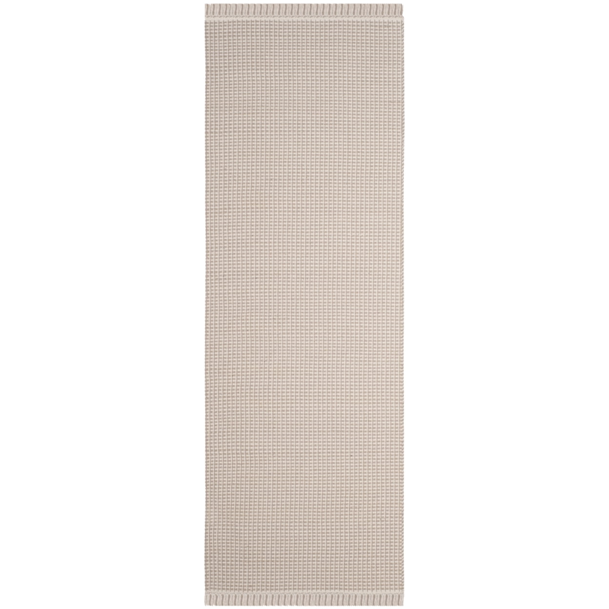 SAFAVIEH Montauk Patton Geometric Cotton Area Rug, Ivory/Grey, 11' x 15'