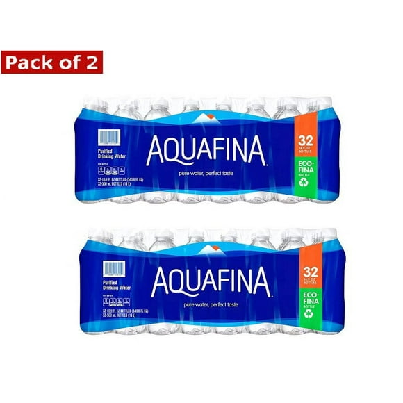 Aquafina Purified Drinking Water 16.9 oz., 32 ct SC - Pack of 2