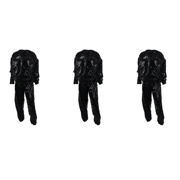 3X Heavy Duty Fitness Weight Loss Sweat Sauna Suit Exercise Gym Anti-Rip Black L