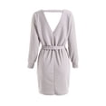 thumbnail image 2 of Vestido Mini de punto Nikou cruzado simulado para mujer S M L XL 2XL, 2 of 5