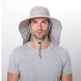 thumbnail image 4 of Esolom Outdoor fishing Flap Cap Wide Brim Sunshade Foldable Mesh Sweatband Neck Cover Bucket Hat, 4 of 7