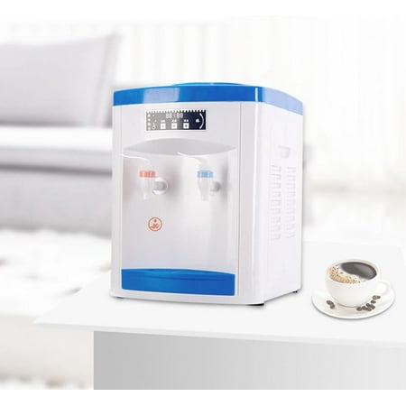 Top Loading Hot and Cold Water Dispenser - Cooler for 5 Gallon Bottles Machine Perfect Home, Office, & More White Countertop