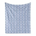 thumbnail image 1 of Abstract Soft Flannel Fleece Throw Blanket, Rhombuses Pattern of Pastel Tones Circles Bubbles Contemporary Feels Shapes, Cozy Plush for Indoor and Outdoor Use, 60" x 80", Ceil Blue, by Ambesonne, 1 of 5