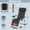 thumbnail image 6 of Lilypelle 2 Pack Zero Gravity Chair , Folding Adjustable Reclining Lounge Chair with Cushion, Headrest and Cup Holder, Supports up to 440lbs, 6 of 7