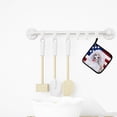 thumbnail image 3 of Caroline's Treasures Medium White Poodle Patriotic Pair of Pot Holders, 3 of 3